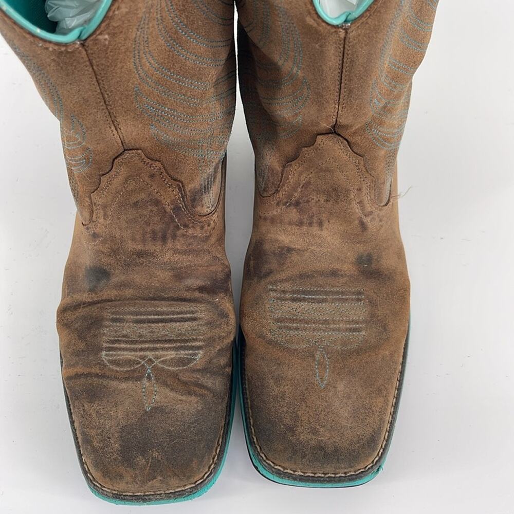 Ariat Anthem Java Leather Pull On Embroidered Squ… - image 6